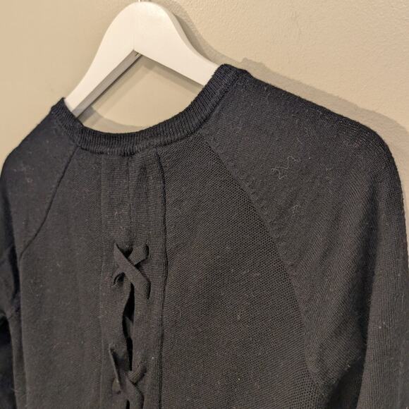 Lululemon TiedToYou Sweater Black Athleisure Casual Happy Hour Brunch - Size 6 - Picture 4 of 9
